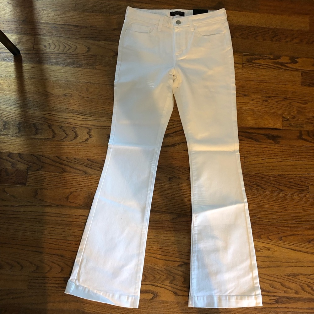 White Banana Republic Factory wide leg jeans. Sz 6